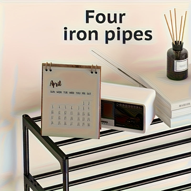 A Single 3\u002F4 Layer Shoe Organizer, Compact Storage Solution, Suitable for Placement in Cabinets, Living Areas, Garages, And Entryways, Space-Saving, Versatile Storage for Footwear And Boots, Helps in Organizing Various Items.
