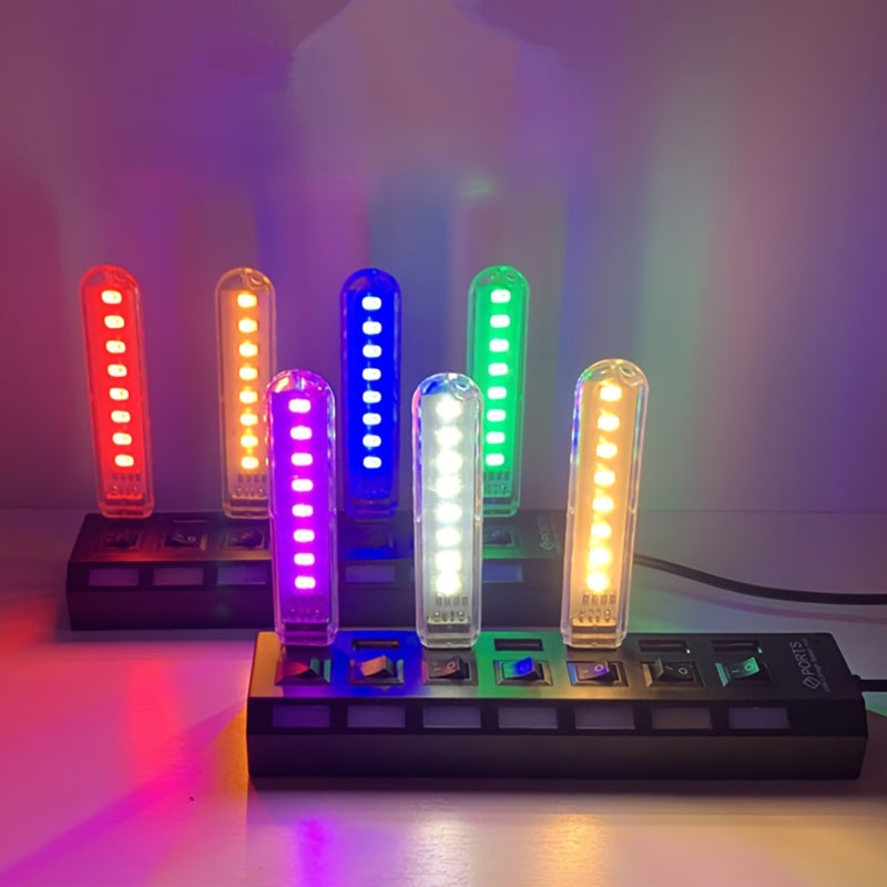 1pc USB LED Desk Lamp with Color-Changing Lights - Adjustable Brightness, USB-Powered Night Light for Dorm, Bedside, or Workspace, Compact and Decorative Atmosphere Light, Bedside Lighting | Decorative Light | Compact Lamp, Desk Lamps for Home Office
