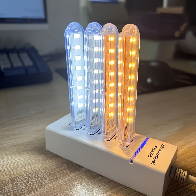 1pc USB LED Desk Lamp with Color-Changing Lights - Adjustable Brightness, USB-Powered Night Light for Dorm, Bedside, or Workspace, Compact and Decorative Atmosphere Light, Bedside Lighting | Decorative Light | Compact Lamp, Desk Lamps for Home Office