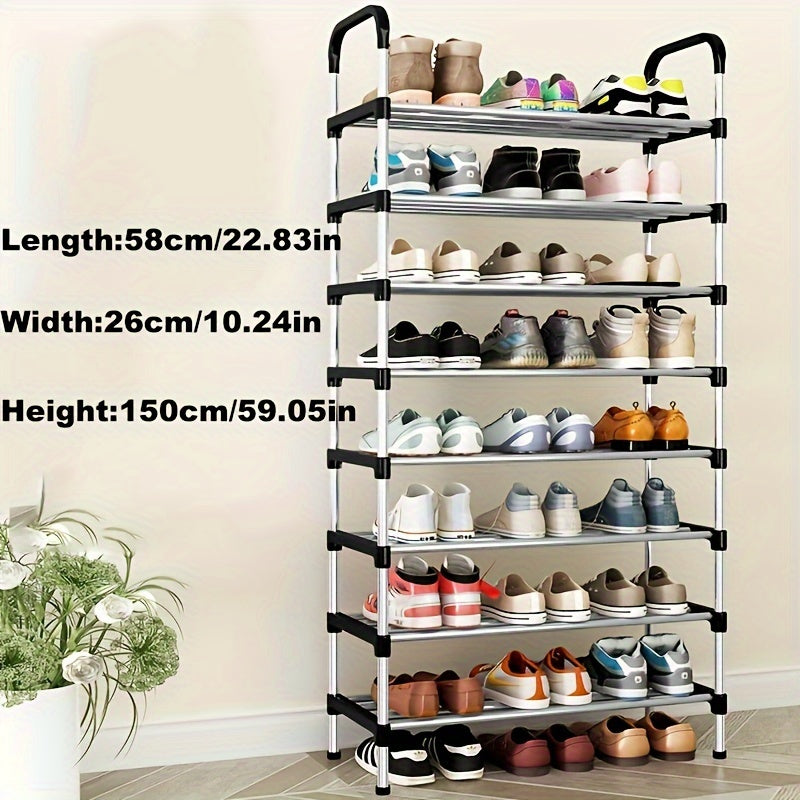 1 Set of Multi-Layer Shoe Cabinets, Free-Standing Shoe Racks, Easy-To-Assemble Shoe Cabinets, Suitable for Shoe Storage Cabinets in Retail Shoe Stores, Corridors, Bedrooms, Bathrooms, Offices, Living Rooms